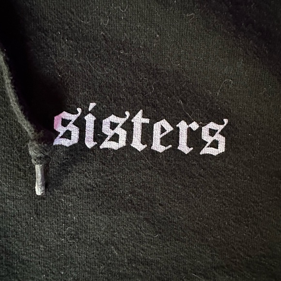 Sisters Black Pullover Hoodie for Women - Picture 2 of 6
